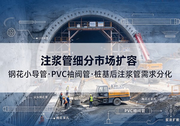 相城注浆管细分市场扩容，隧道钢花小导管、PVC 袖阀管、桩基后注浆管需求分化